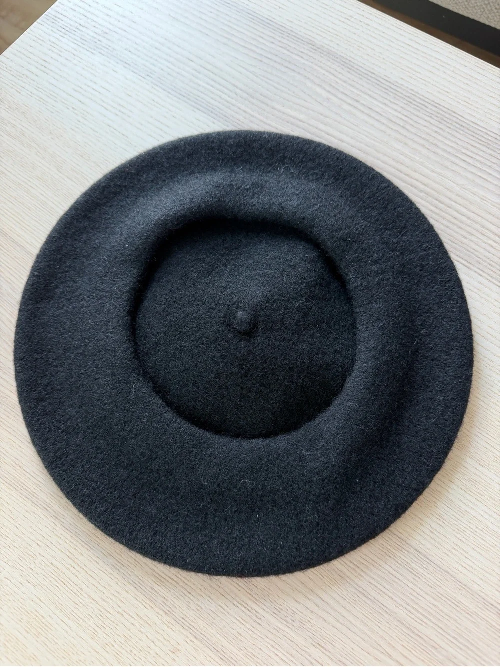 Mango Black Wool Beret